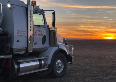 Heavy-duty hot oiler truck used for oilfield operations
